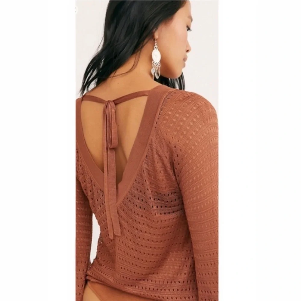 Free People Prancing In Pointelle Bodysuit
